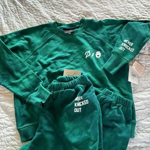 Kendal Toole Spiritual Gangster Green Sweatshirt & Pants Set